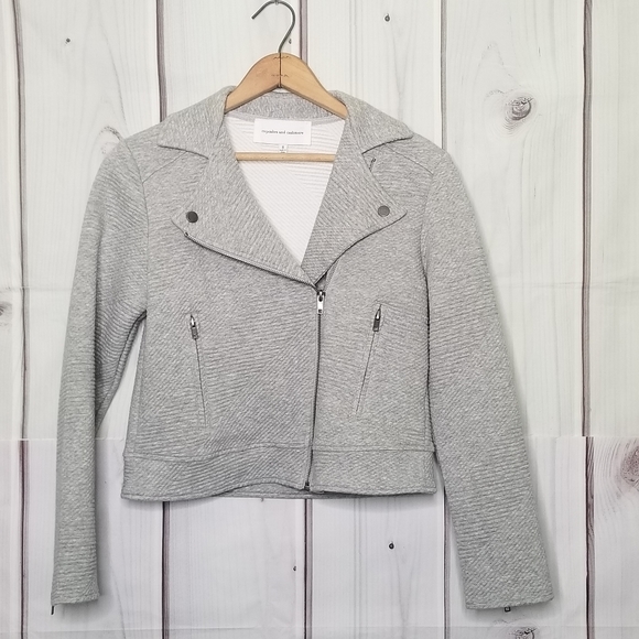 cupcakes & cashmere Jackets & Blazers - Cupcakes & Cashmere Grey Wesley Moto Jacket Size S